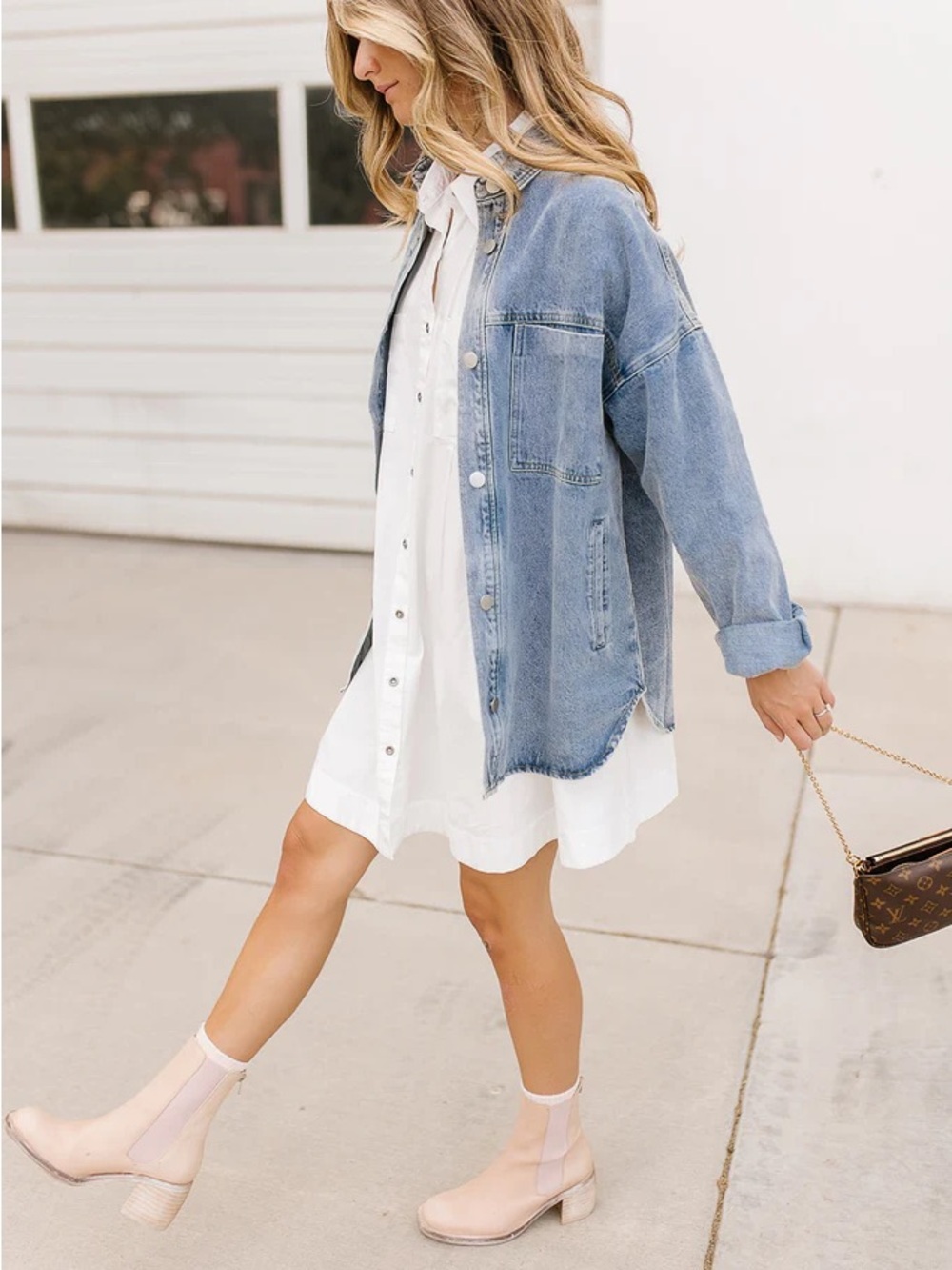 Zoco Serendipity Oversized Denim Shacket.